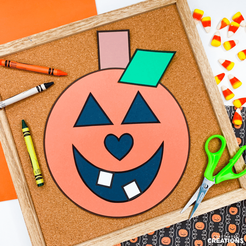 Halloween Shape Crafts - pumpkin jack-o-lantern