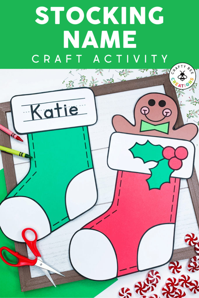 Stocking name craft for kids