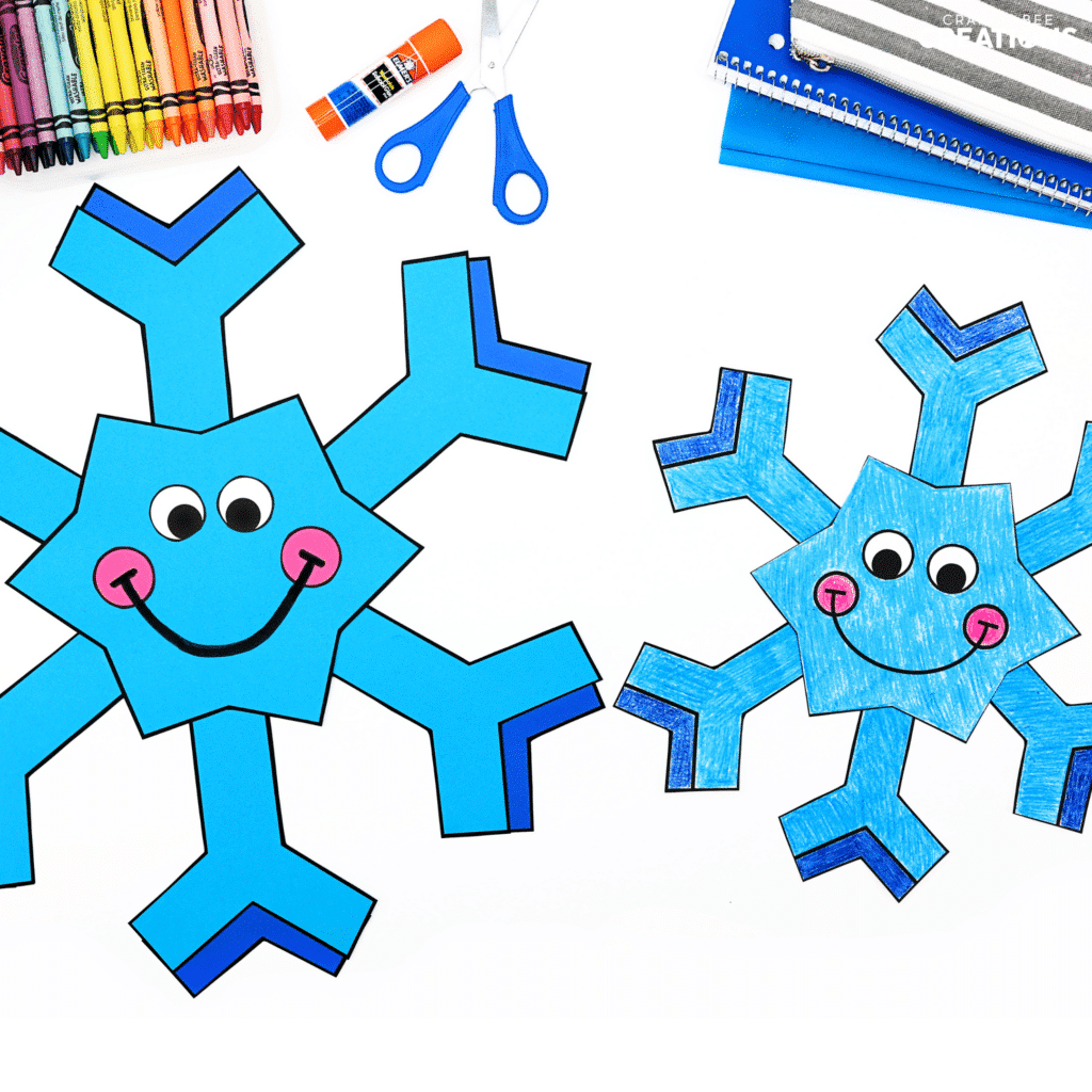 Adorable and simple snowflake craft for kids.