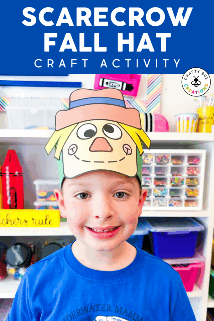 scarecrow hat craft - on child's head