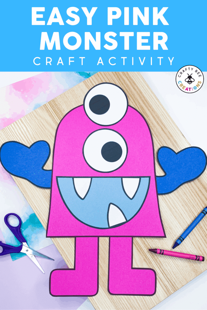 pink monster craft activity for elementary students