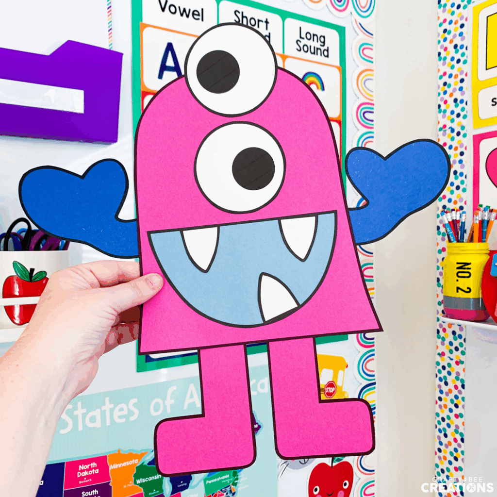 pink monster craft activity for the whole year.