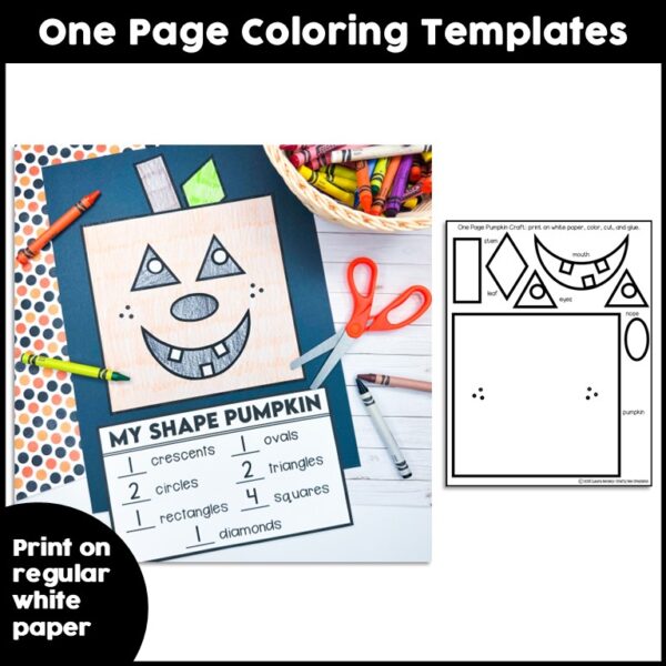 2D Shape Pumpkin Craft Activity - Crafty Bee Creations
