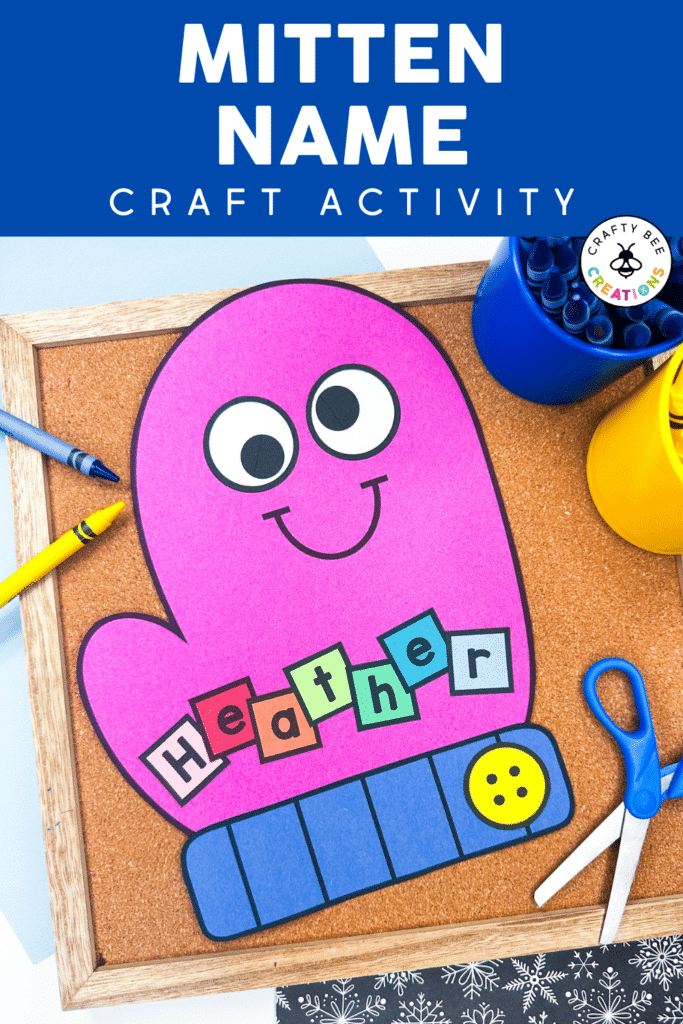 mitten name craft for preschool and kindergarten