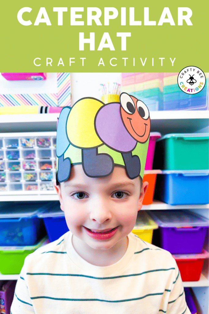 caterpillar hat craft for kids