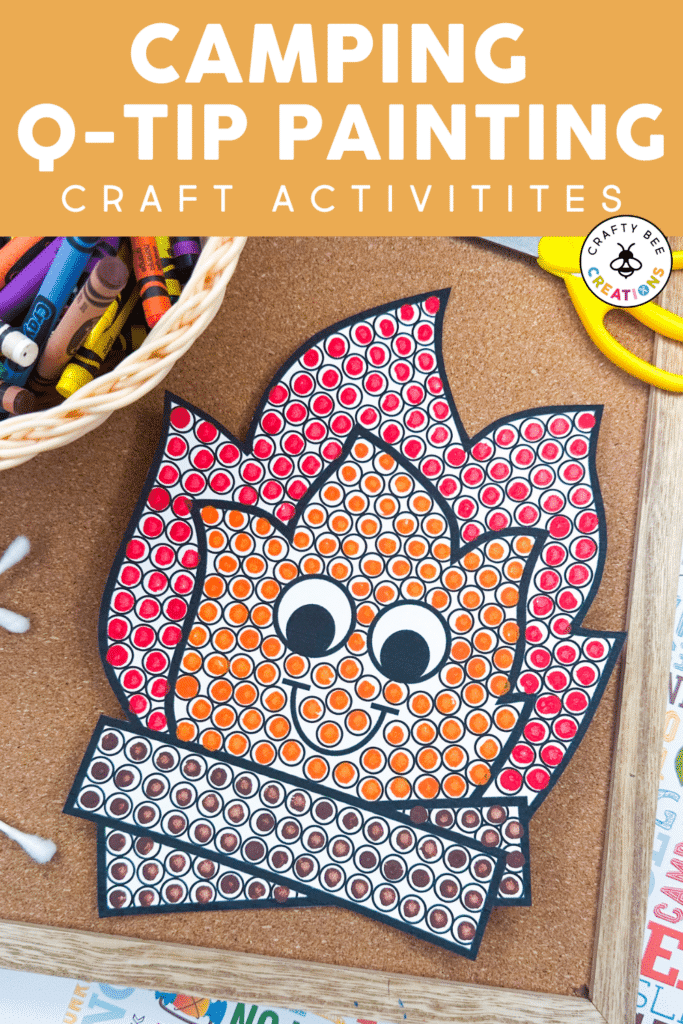 dot-it camping crafts - campfire
