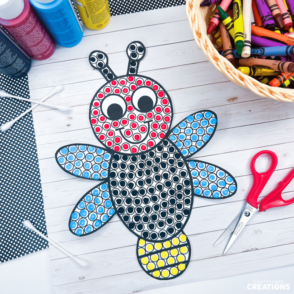 dot-it camping crafts - firefly